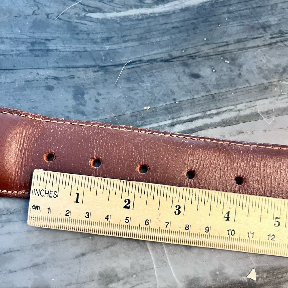 Lucky Brand Vintage Brown Woven Leather Belt Large Made in India - Picture 15 of 15
